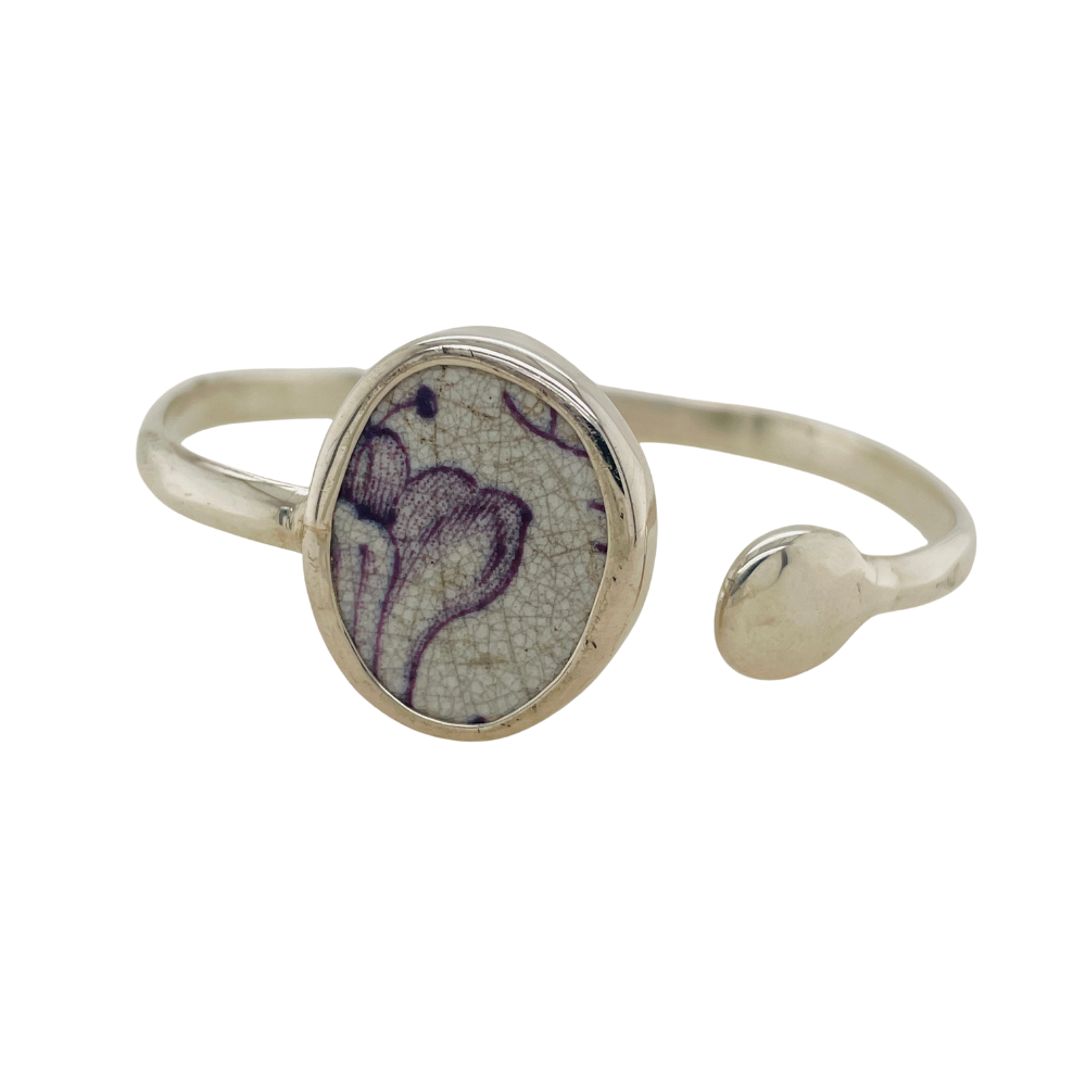 Sterling silver purple Chaney cuff.