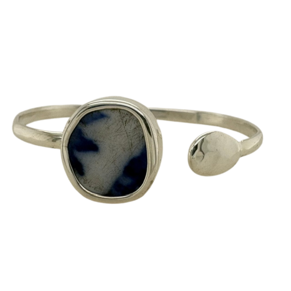 Sterling silver blue Chaney cuff.