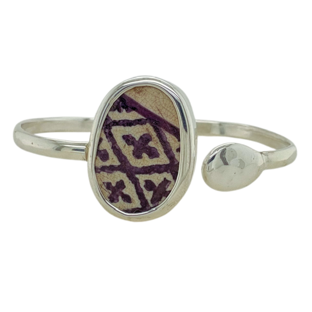Sterling silver purple Chaney cuff