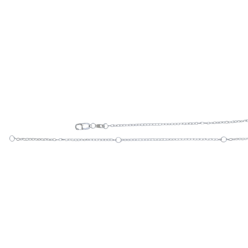 16&quot;-18&quot; Adjustable sterling silver chain 1.1mm