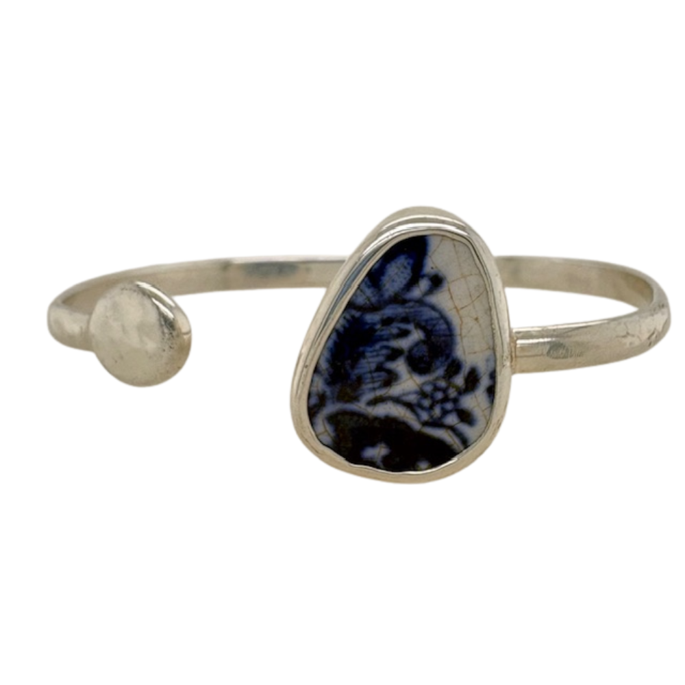 Sterling silver double-sided blue Chaney Cuff