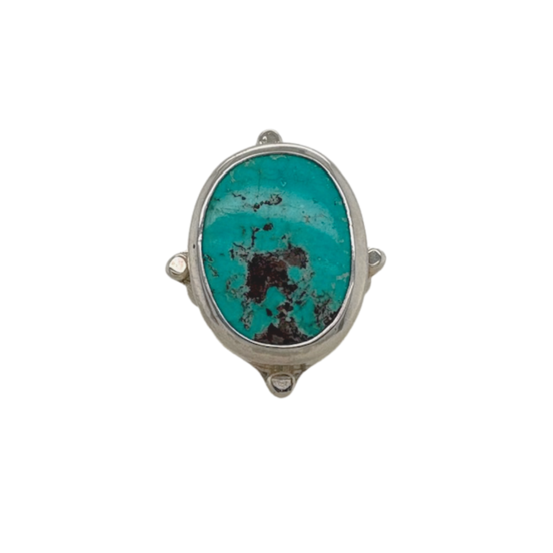 Persian Turquoise ring set in sterling silver.