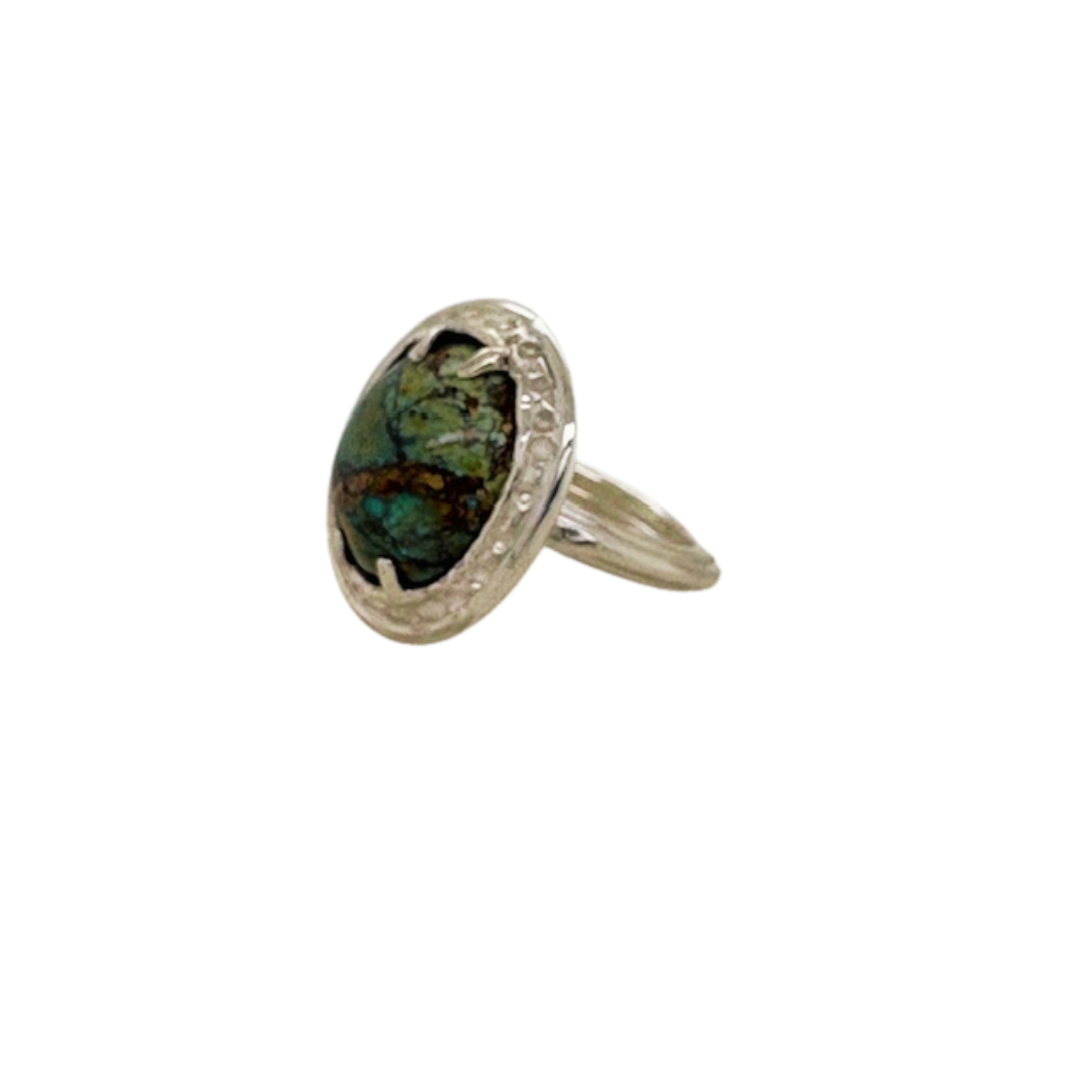 Persian Turquoise ring set in sterling silver.