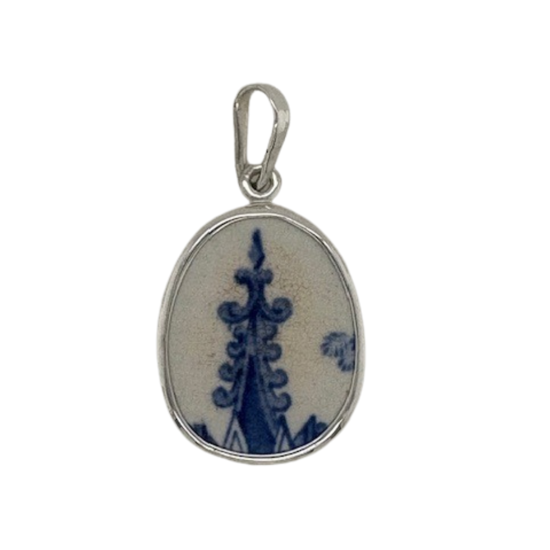Sterling Silver blue Chaney pendant.