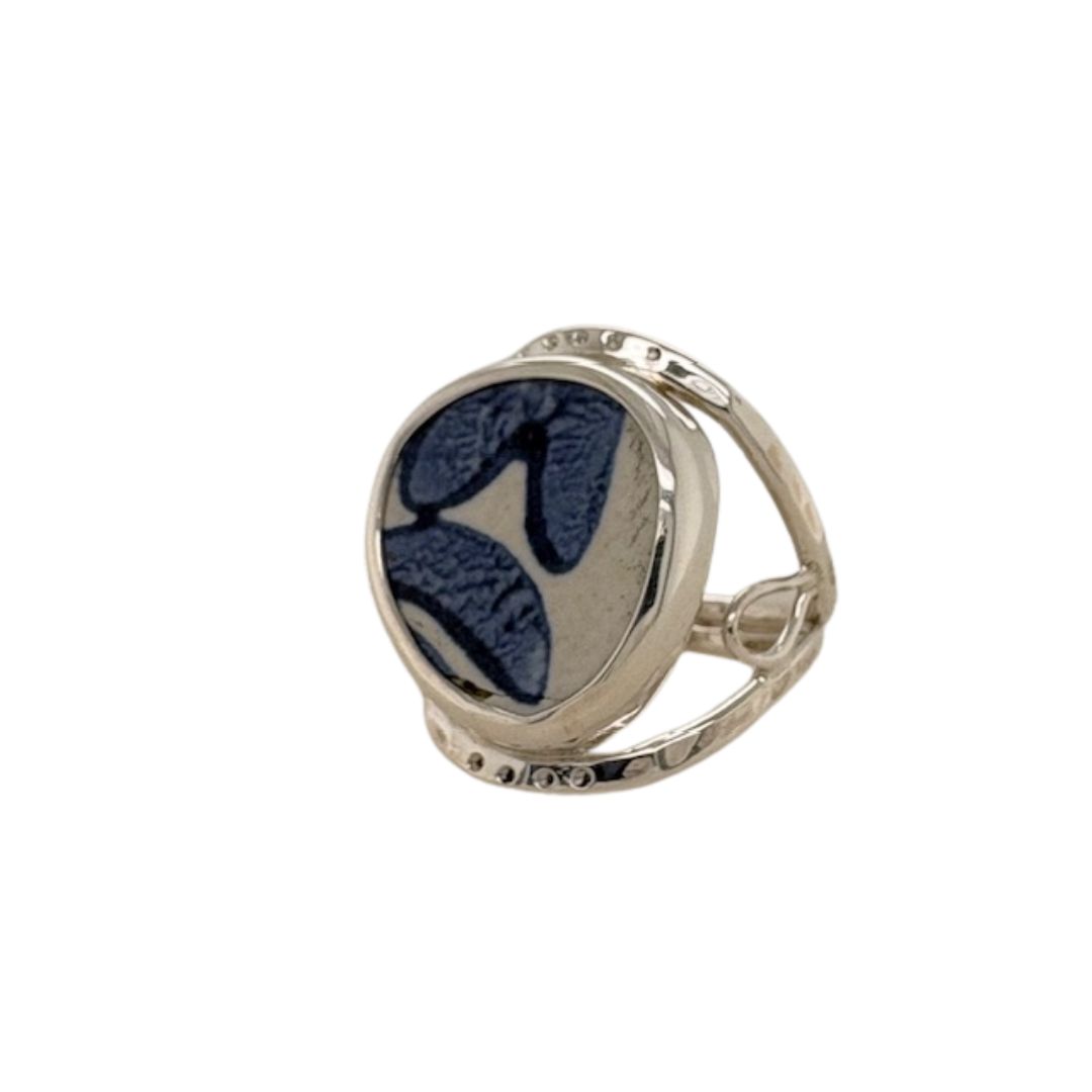 Sterling silver blue Chaney ring.