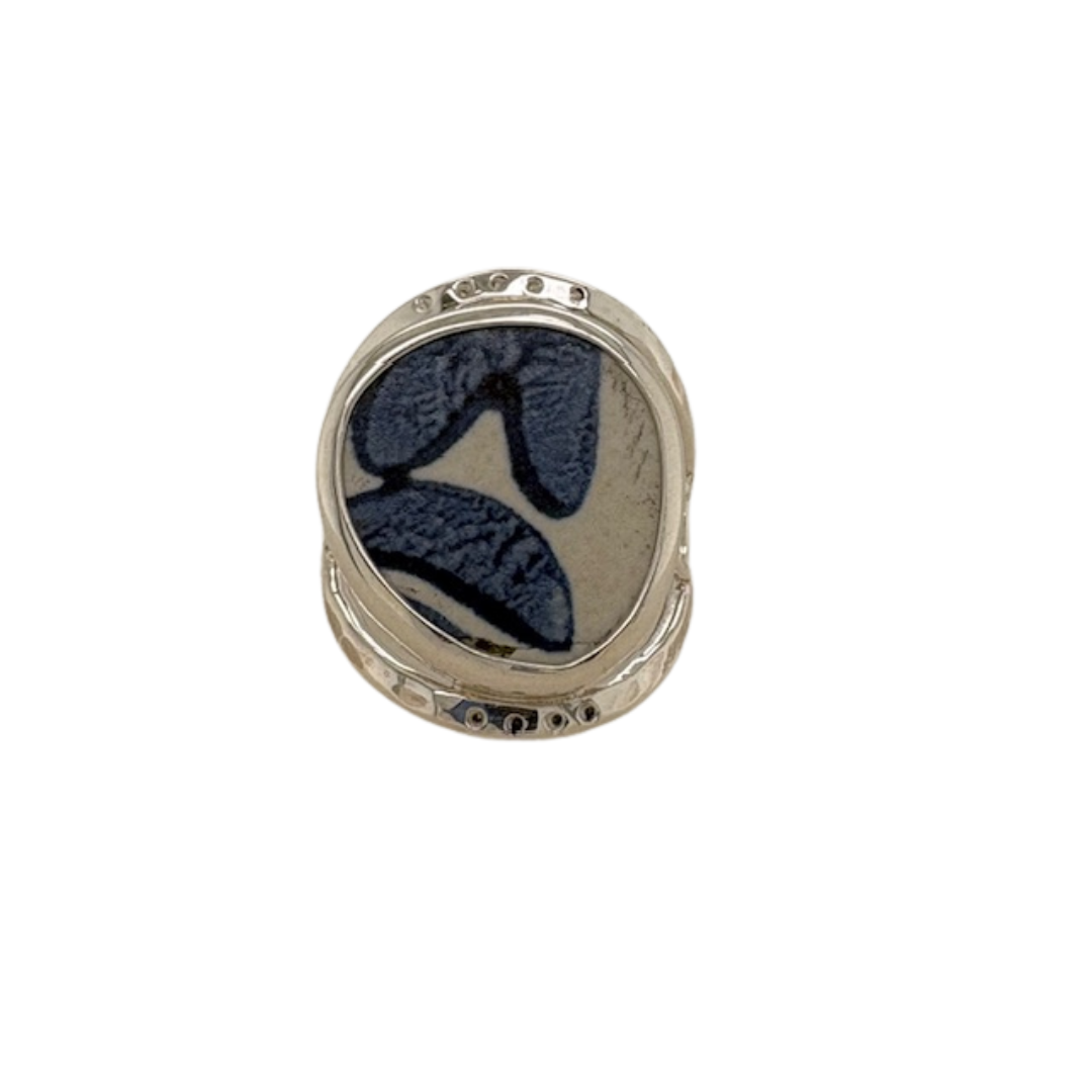Sterling silver blue Chaney ring.