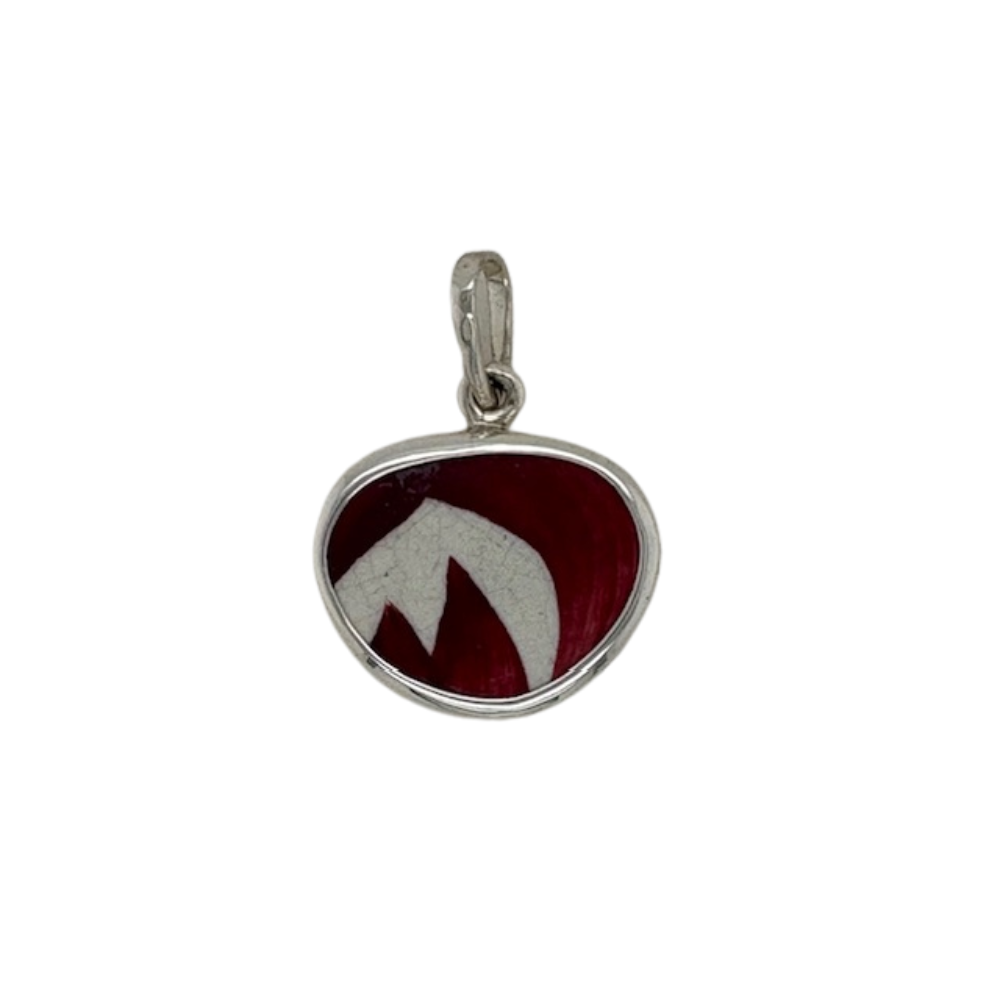 Sterling silver red Chaney pendant.