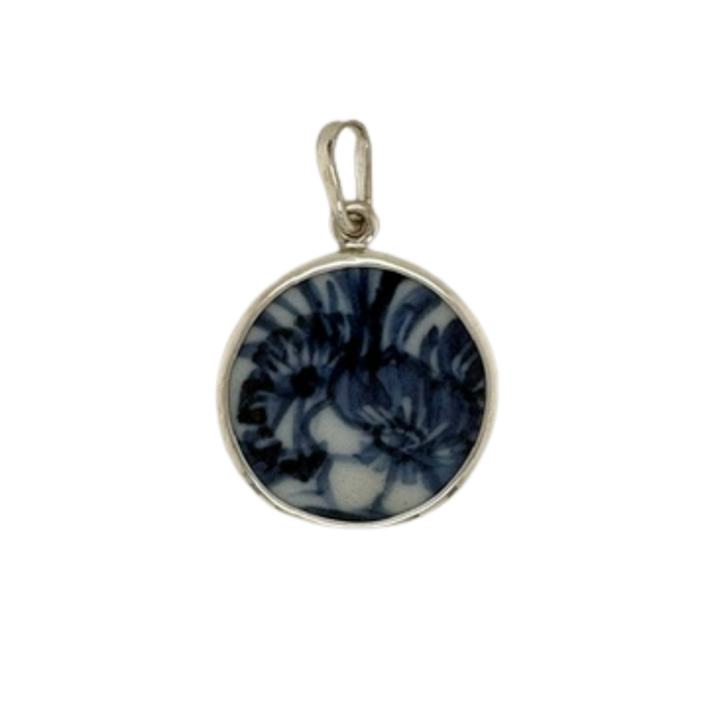 Sterling silver blue Chaney pendant.
