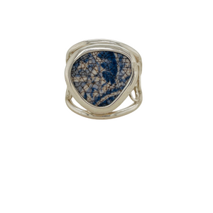Sterling silver blue Chaney ring.
