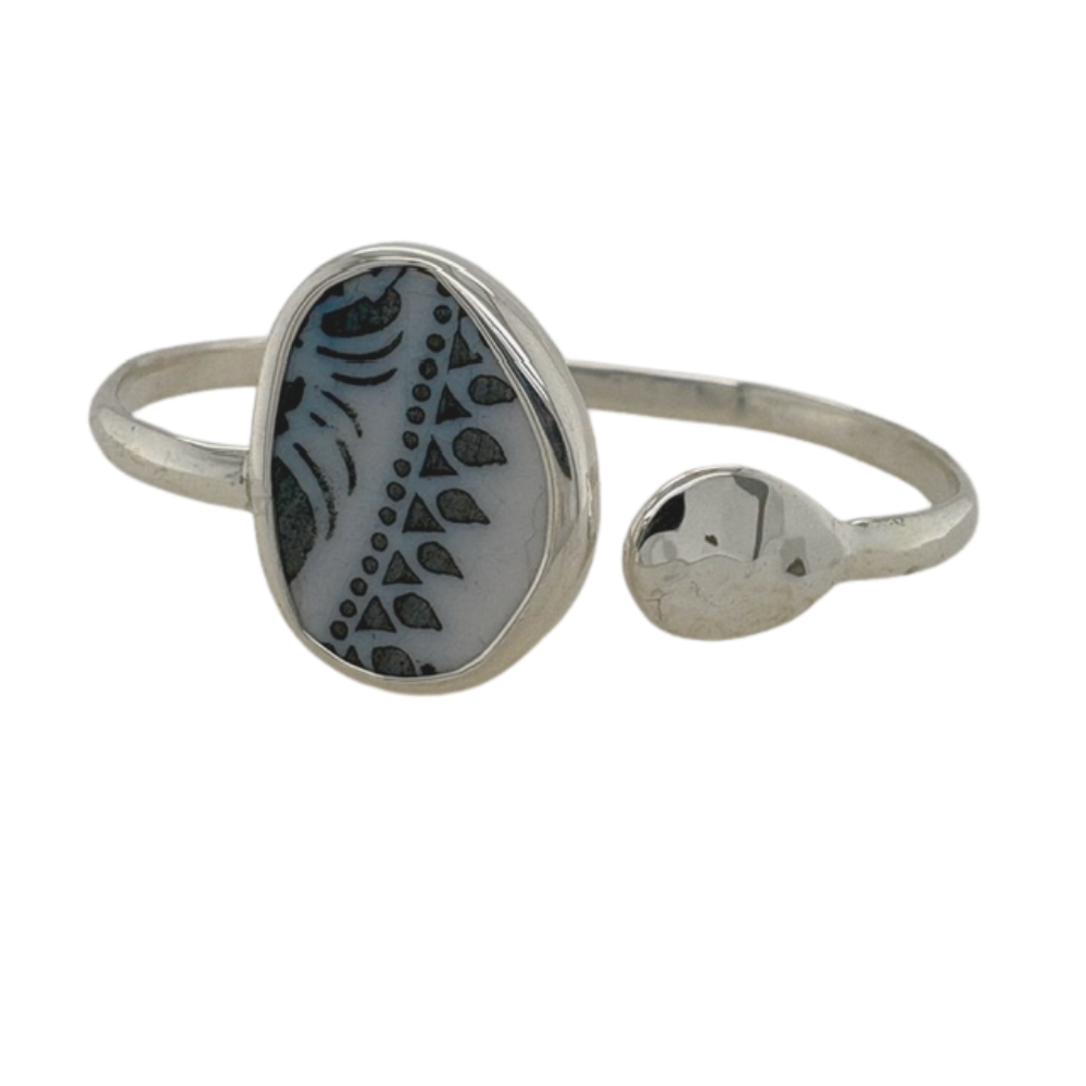 Sterling silver black Chaney cuff