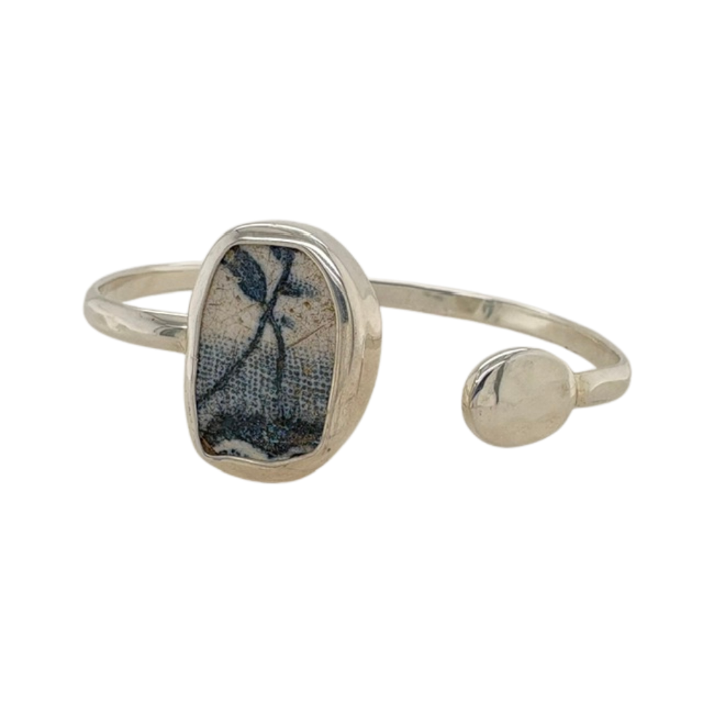 Sterling silver black Chaney cuff
