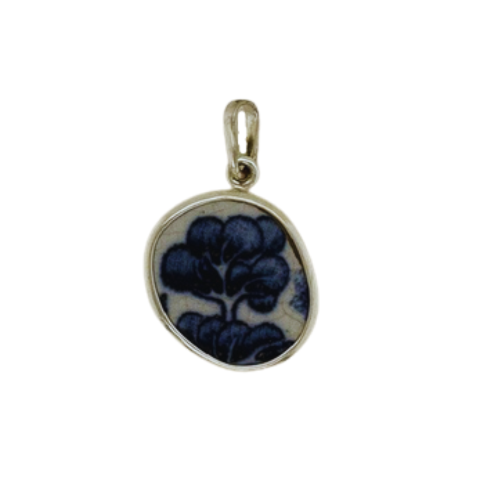 Sterling silver blue Chaney pendant.