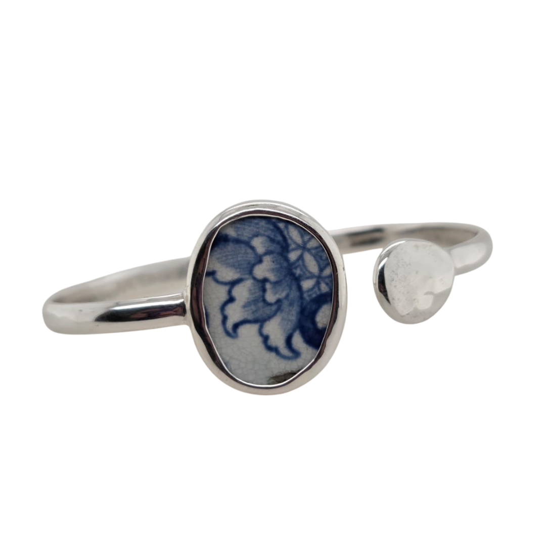 Sterling silver blue chaney cuff