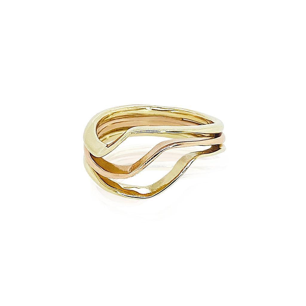 Petal ring in 14k yellow gold
