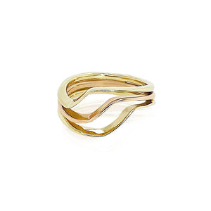 Petal ring in 14k yellow gold