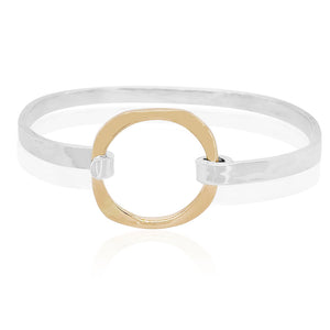 Circle of life bracelet in sterling silver and 14kt gold