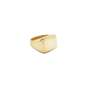 Square signet ring in 14K yellow gold
