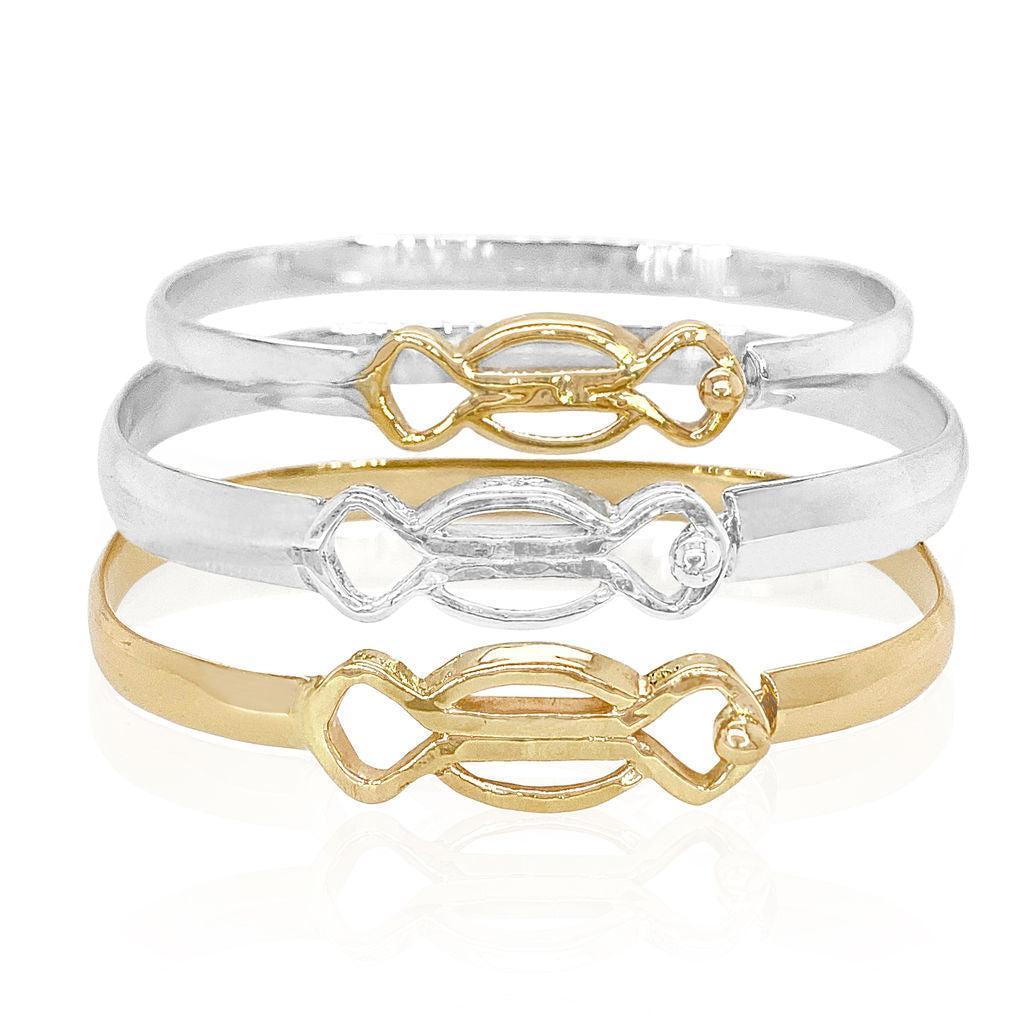 Multi sterling silver and 14kt gold Truth bracelet