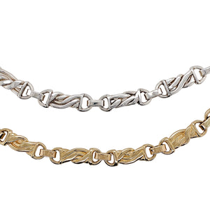 Large link necklace in sterling silver or gold.