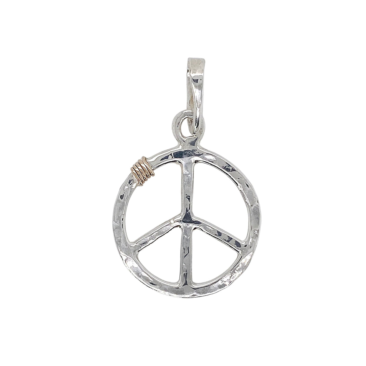 Peace pendant in sterling silver.