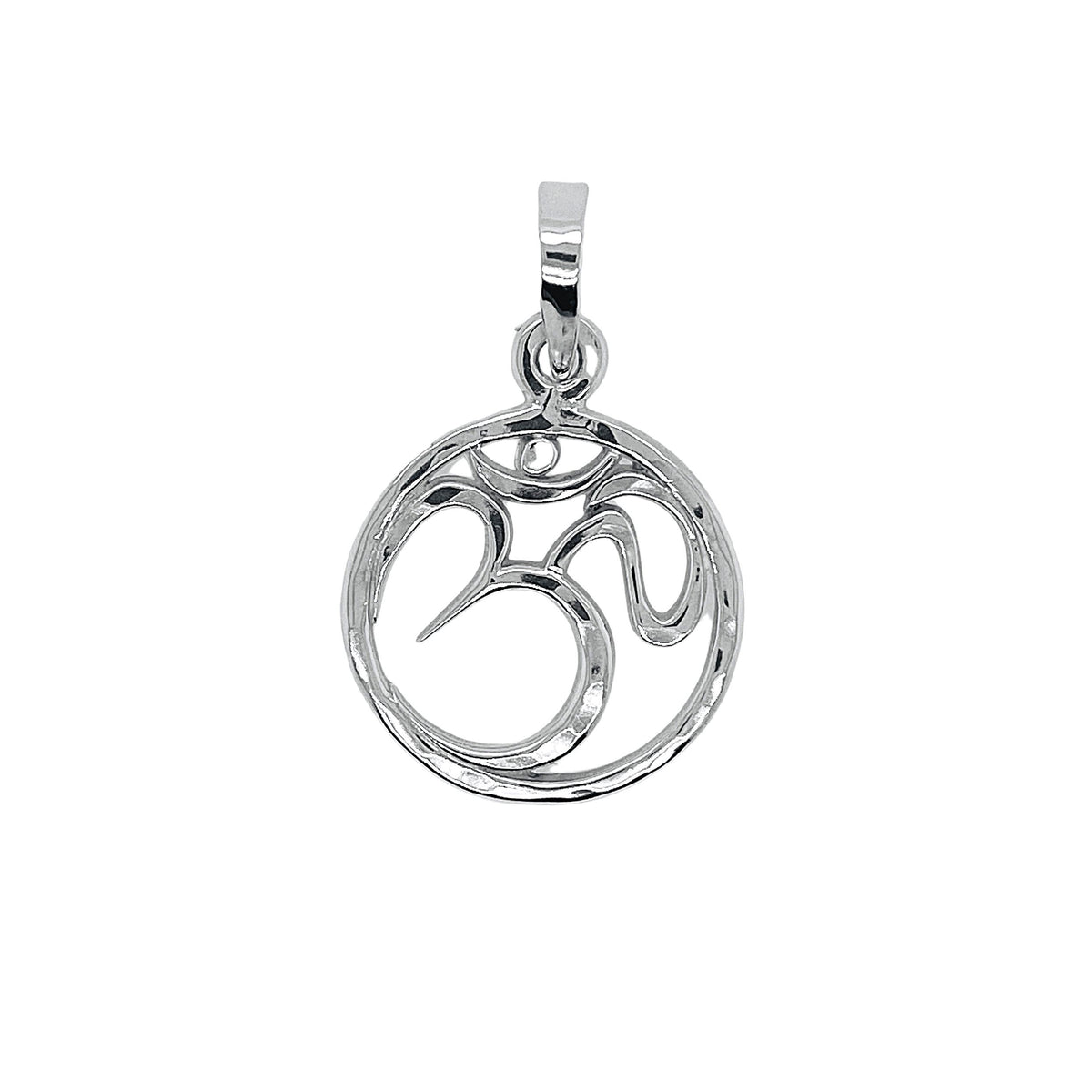 Om Pendant in sterling silver.
