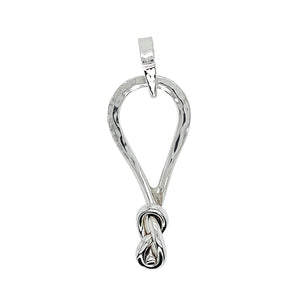 Infinity knot pendant in sterling silver.