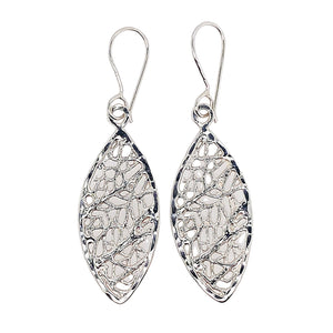 Botanical earrings in sterling silver. 