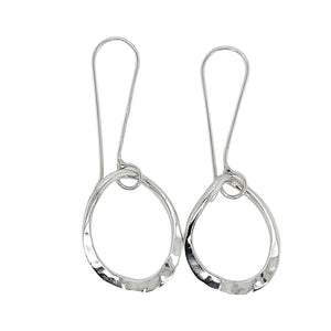Petal earrings in sterling silver.