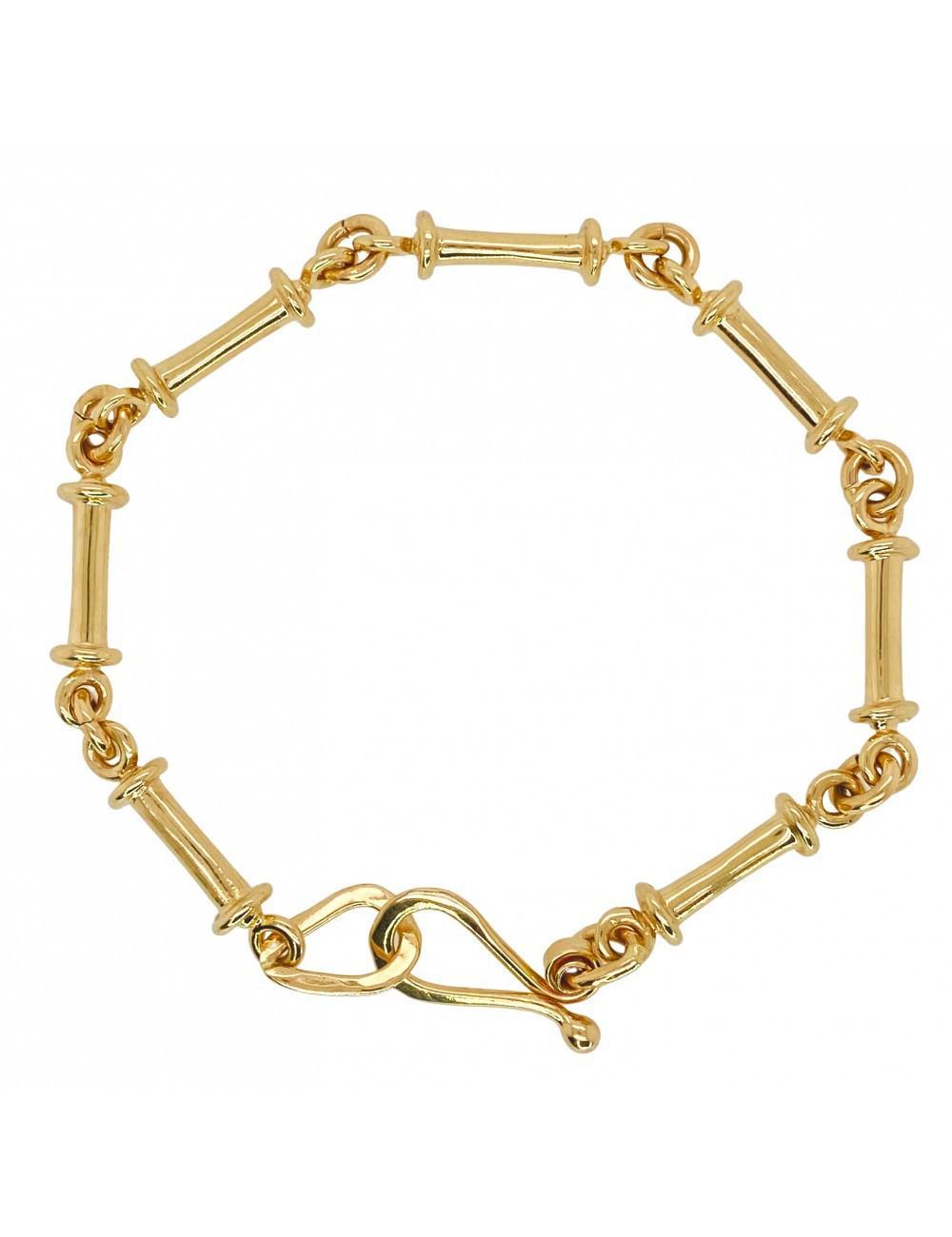 Bamboo necklace in gold. 