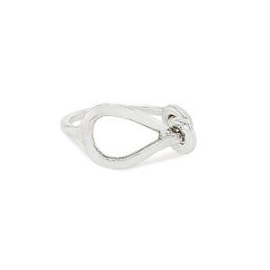 Infinity knot ring in sterling silver